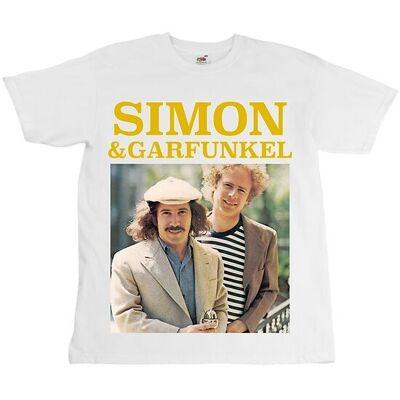 Maglietta Simon & Garfunkel - unisex - stampa digitale - bianco grigio o nero