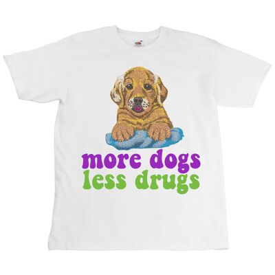 Più cani meno droghe - T-shirt unisex - Stampa digitale