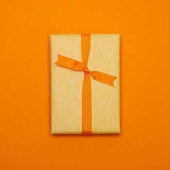 Ruban cadeau Orange Mangue, ruban orange facile à nouer, ruban gros grain 16mm x 5m pour emballer cadeaux 5
