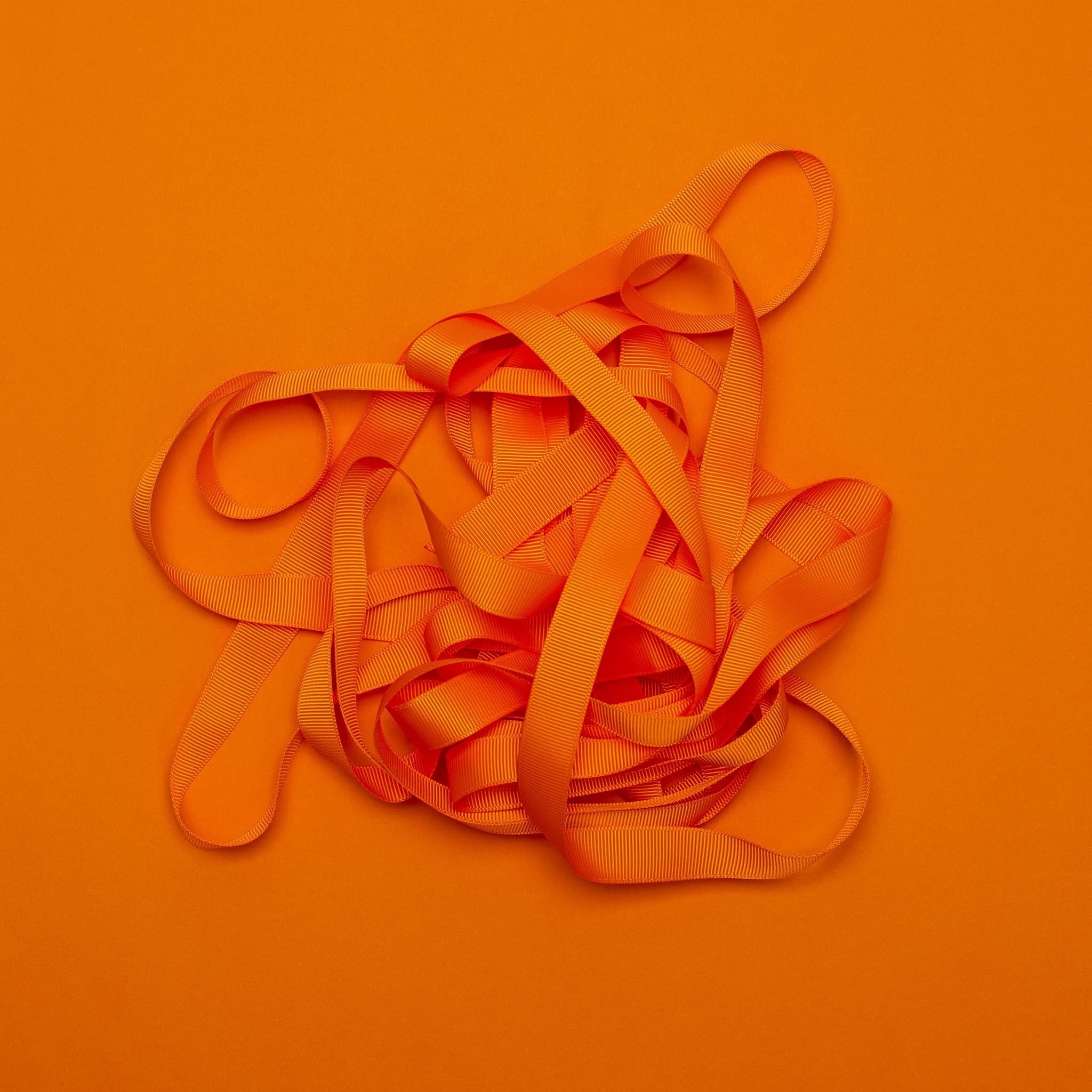 Gift ribbon Orange Mango, orange ribbon easy to tie, 16mm x 5m grosgrain ribbon for wrapping gifts
