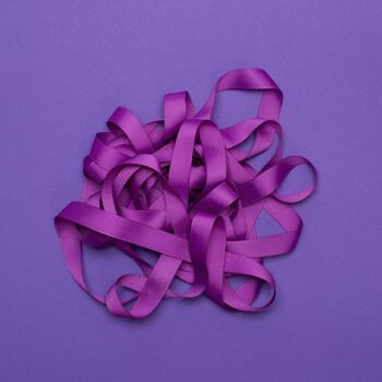 Ruban cadeau violet, ruban violet facile à nouer, ruban gros-grain 16 mm x 5 m pour emballer des cadeaux 2