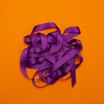 Ruban cadeau violet, ruban violet facile à nouer, ruban gros-grain 16 mm x 5 m pour emballer des cadeaux 5