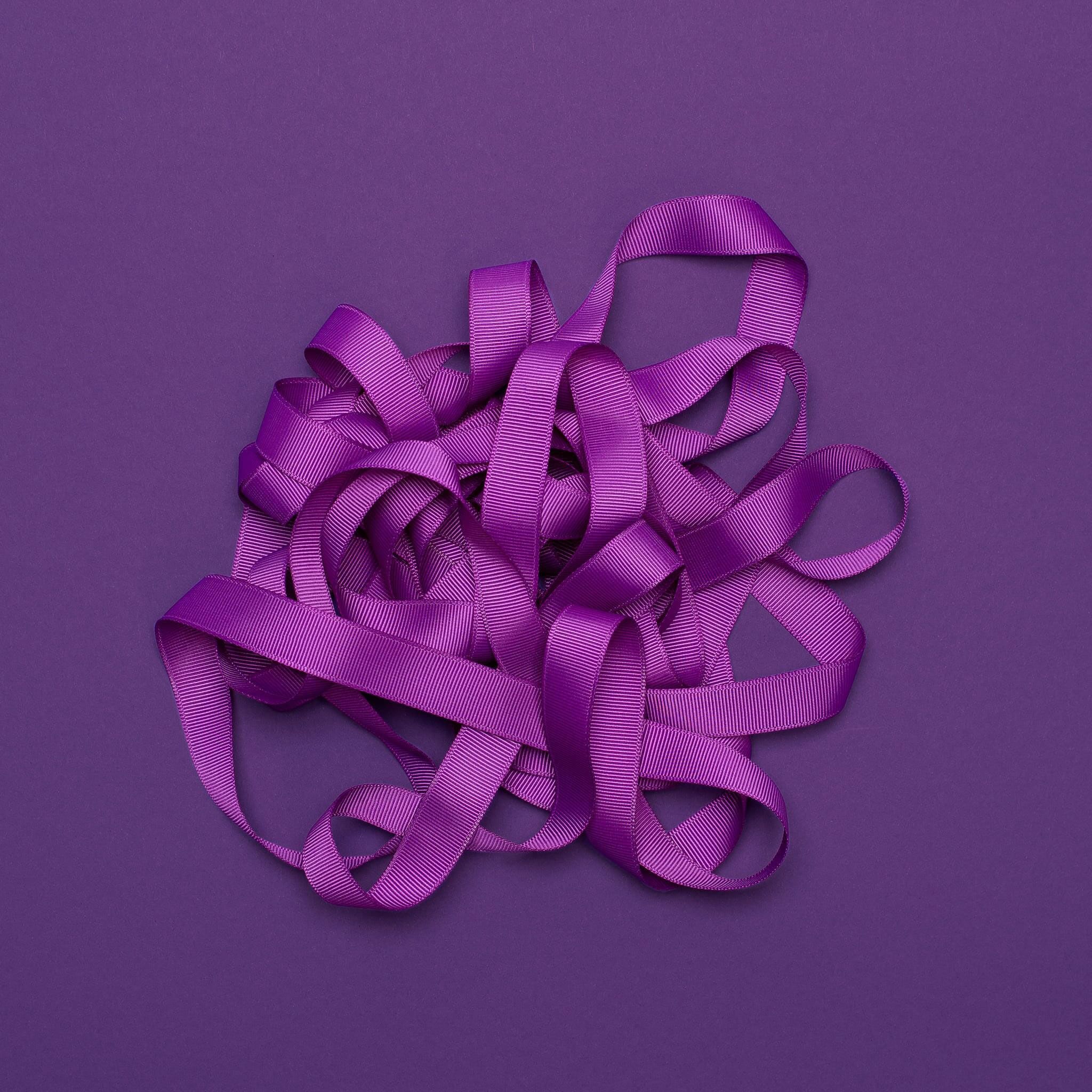 Gift ribbon violet, purple ribbon easy to tie, 16mm x 5m grosgrain ribbon for wrapping gifts