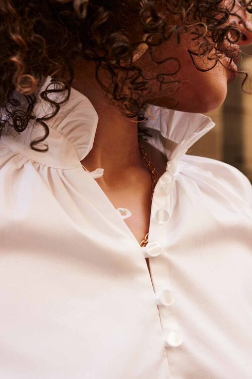 blouse blanche en coton bio Adèle