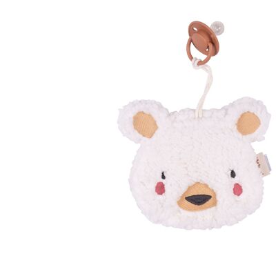 PACIFIER HOLDER/CUDDLY TOY TEDDY