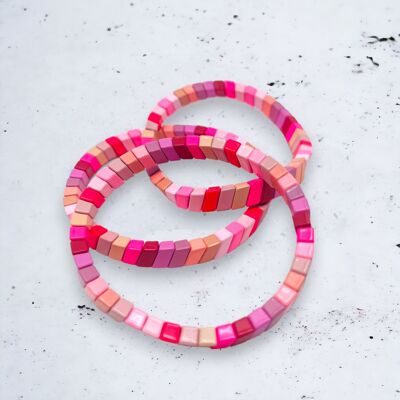 Bracelet colorblock pinks