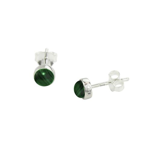 Malachite-Earstuds-9SY-0016