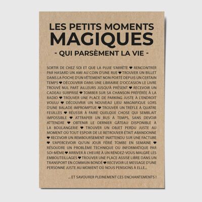 Cartolina “I piccoli momenti magici che irrorano la vita”