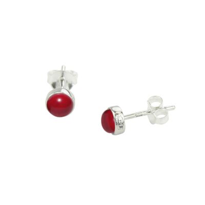 Real Coral-Earstuds-9SY-0018
