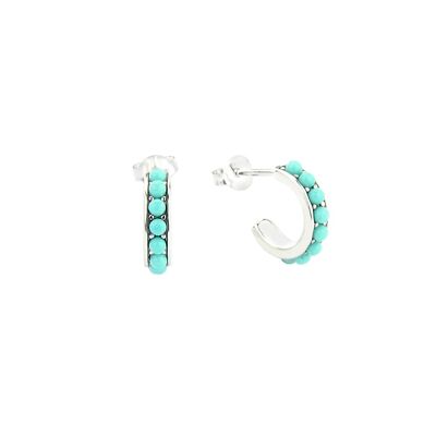 Blue Turquoise-Earhoops-9SY-0020