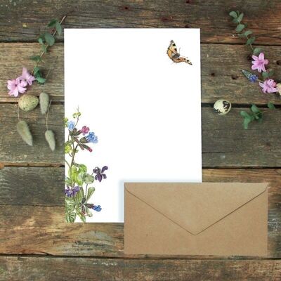 Butterfly stationery set