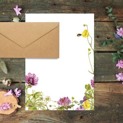 Conjunto de papelería de verano.