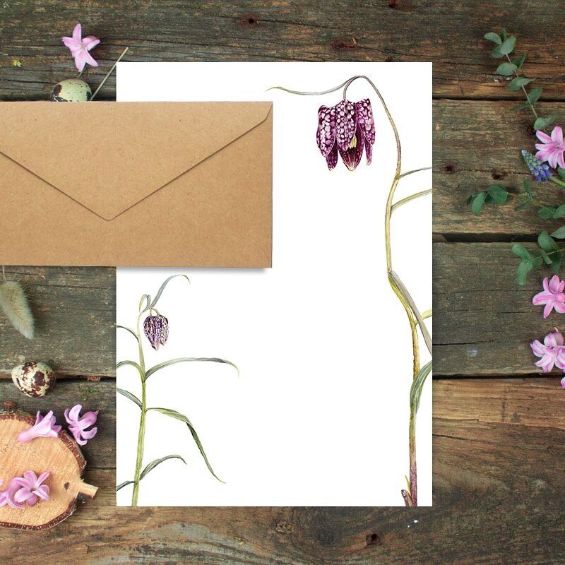Stationery set Fritillaria