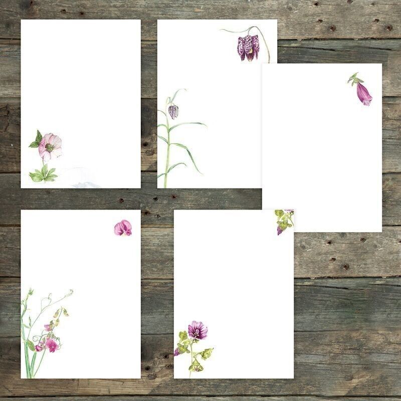 Set di cancelleria 5x rosa/viola