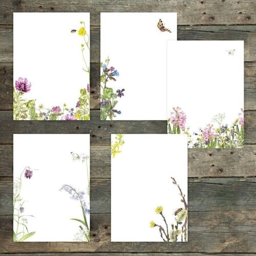 Briefpapier-Set 5x FLoral