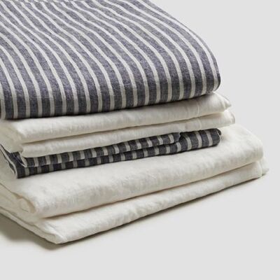 Midnight Stripe Bedtime Bundle - King Size (with Super King Pillowcases)