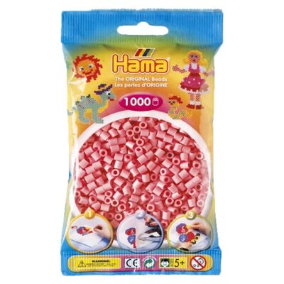 Bag of 1000 Ironing Beads N°06 Pink Hama