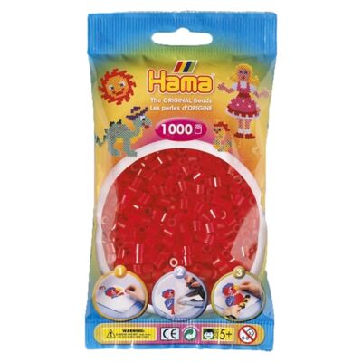Beutel mit 1000 Bügelperlen Nr. 13 Rot Hama