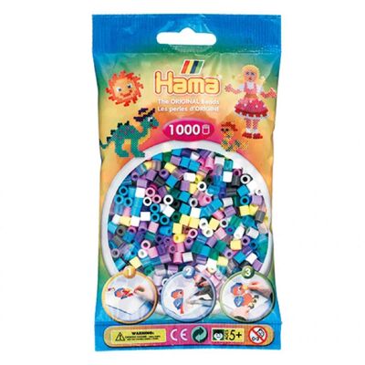 Sacchetto da 1000 Perline da Stiro Hama N. 69 Misti 6 Colori