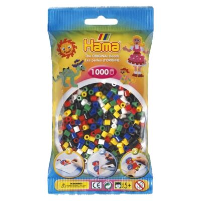 Bag of 1000 Hama Ironing Beads N°66 Mixed 6 Colors