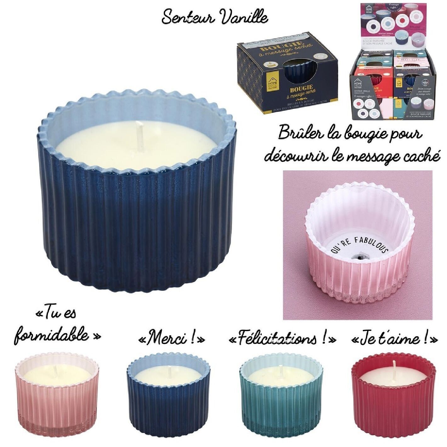 Vela perfumada con mensaje secreto