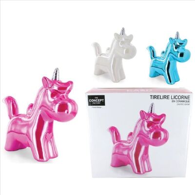 Hucha de unicornio de cerámica