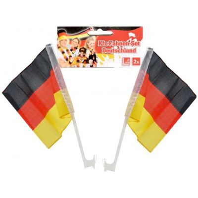 Set 2 Car Flags Germany