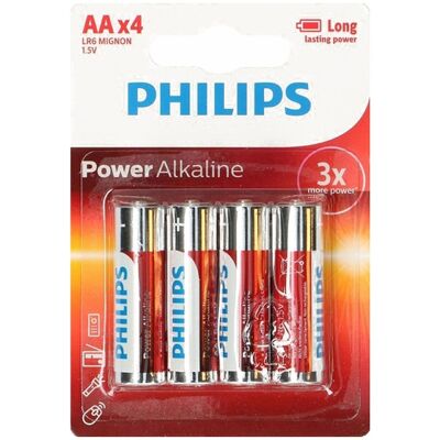 Philips Battery Batteries LR06-AA x4