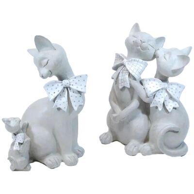 Couple Cats With Resin Bow