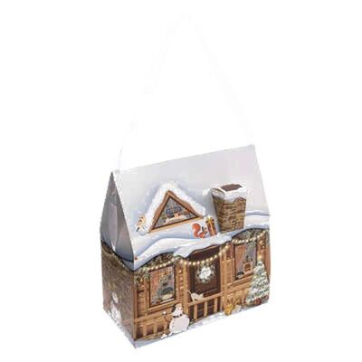 Caja Bolsa Chalet Navidad 25X12X25Cm
