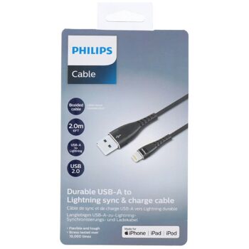 Câble De Charge USB-A / Lightning Philips 2m