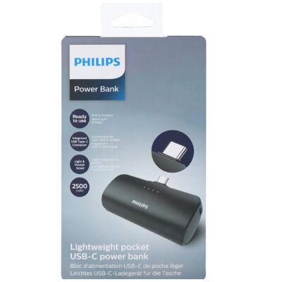Batería externa Philips USB-C de 2500 mAh