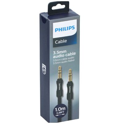 Philips Cable De Audio 3,5 Mm 100 Cm Negro