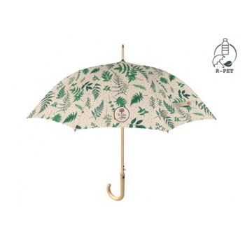 Parapluie Femme Canne Automatique Feuilles 1