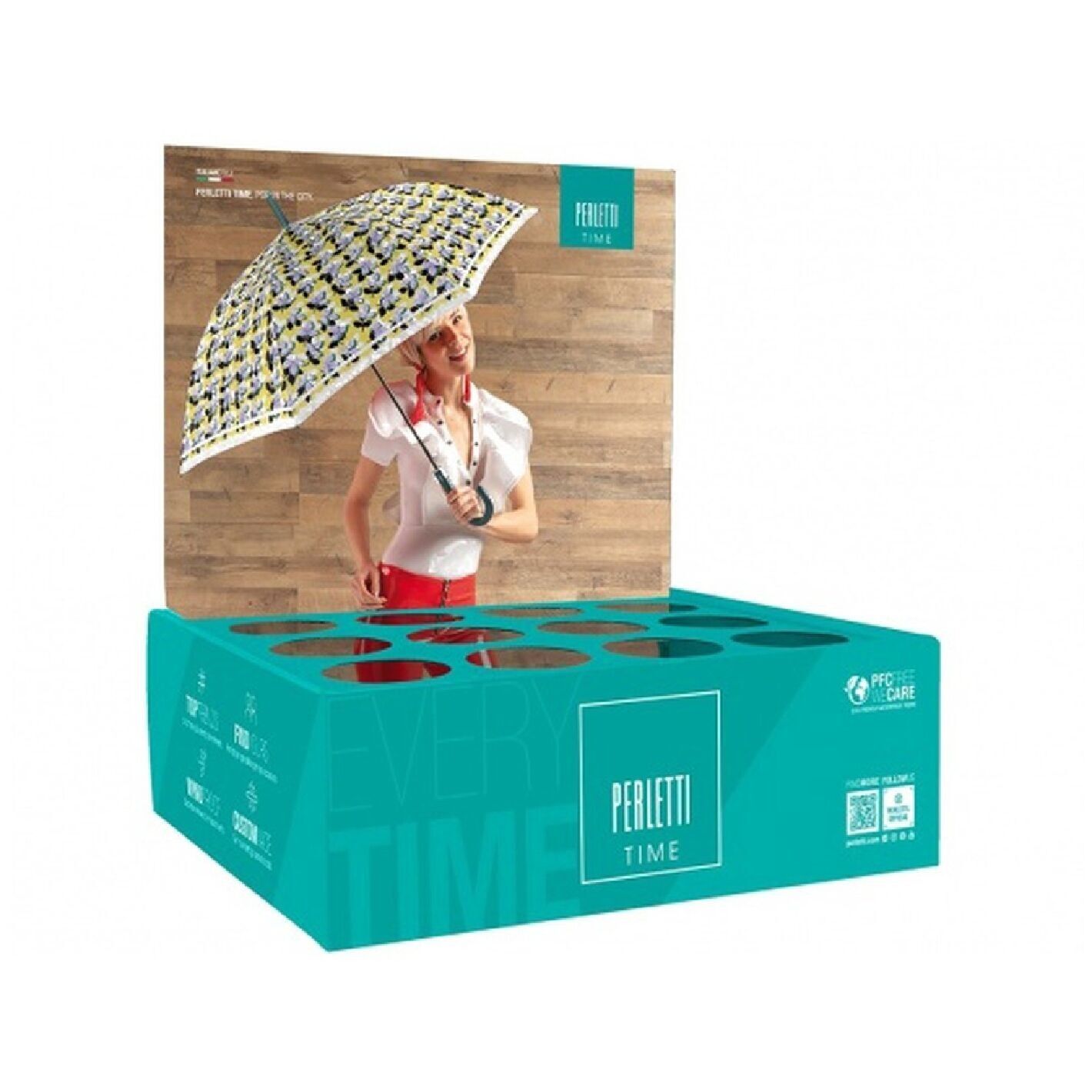 Display Carton 6 Mini Parapluies Time