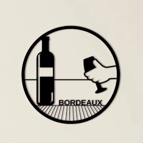 Tableau en bois noir - Le Vin de Bordeaux