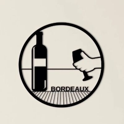 Tableau en bois noir - Le Vin de Bordeaux