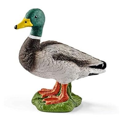 Schleich - Statuetta di anatra: 4,4 x 3 x 4,9 cm - Univers Farm Wold - Rif: 13824