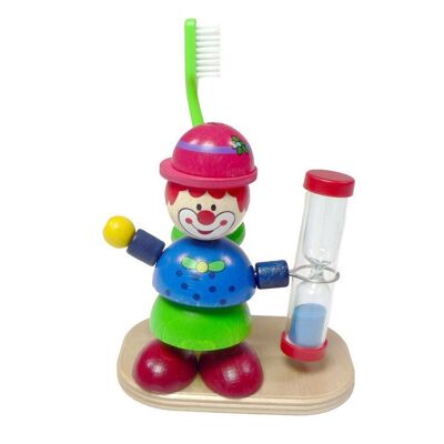 Toothbrush clock circus clown