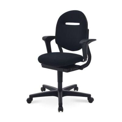 Chaise de bureau reconditionnée Ahrend 220 Noir Design Ergonomique - Tissu neuf