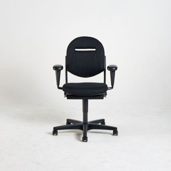 Chaise de bureau reconditionnée Ahrend 220 Noir Design Ergonomique - Tissu neuf 3