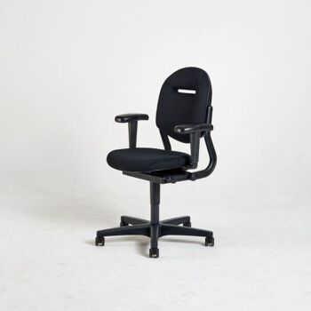 Chaise de bureau reconditionnée Ahrend 220 Noir Design Ergonomique - Tissu neuf 6