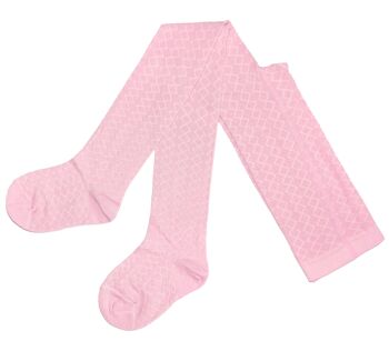 Collants en coton pour enfants >>Rose clair<< Terry , Frotte