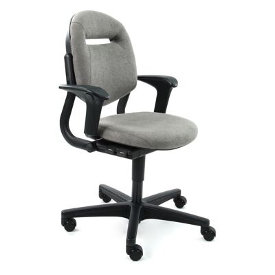 Chaise de bureau reconditionnée Ahrend 220 Regain gris taupe ergonomique