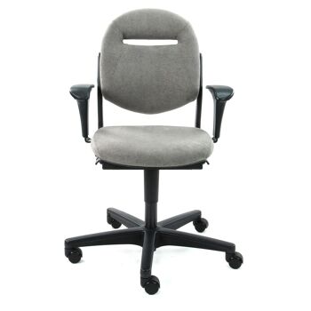 Chaise de bureau reconditionnée Ahrend 220 Regain gris taupe ergonomique 2