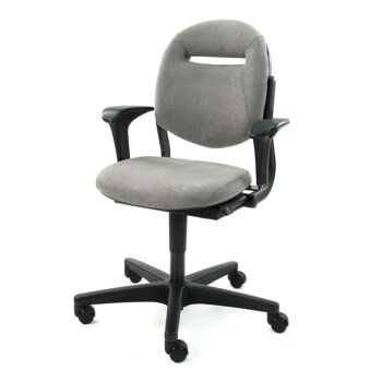 Chaise de bureau reconditionnée Ahrend 220 Regain gris taupe ergonomique 3