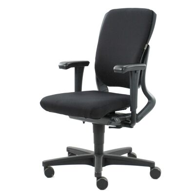 Chaise de bureau reconditionnée Ahrend 230 'dossier haut' noir design ergonomique
