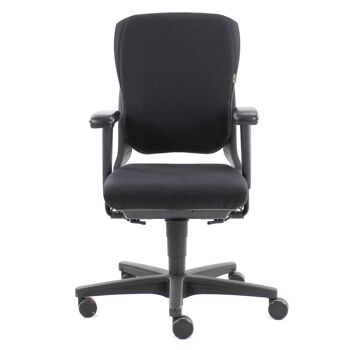 Chaise de bureau reconditionnée Ahrend 230 'dossier haut' noir design ergonomique 2