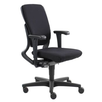Chaise de bureau reconditionnée Ahrend 230 'dossier haut' noir design ergonomique 3