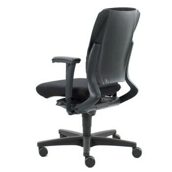 Chaise de bureau reconditionnée Ahrend 230 'dossier haut' noir design ergonomique 7